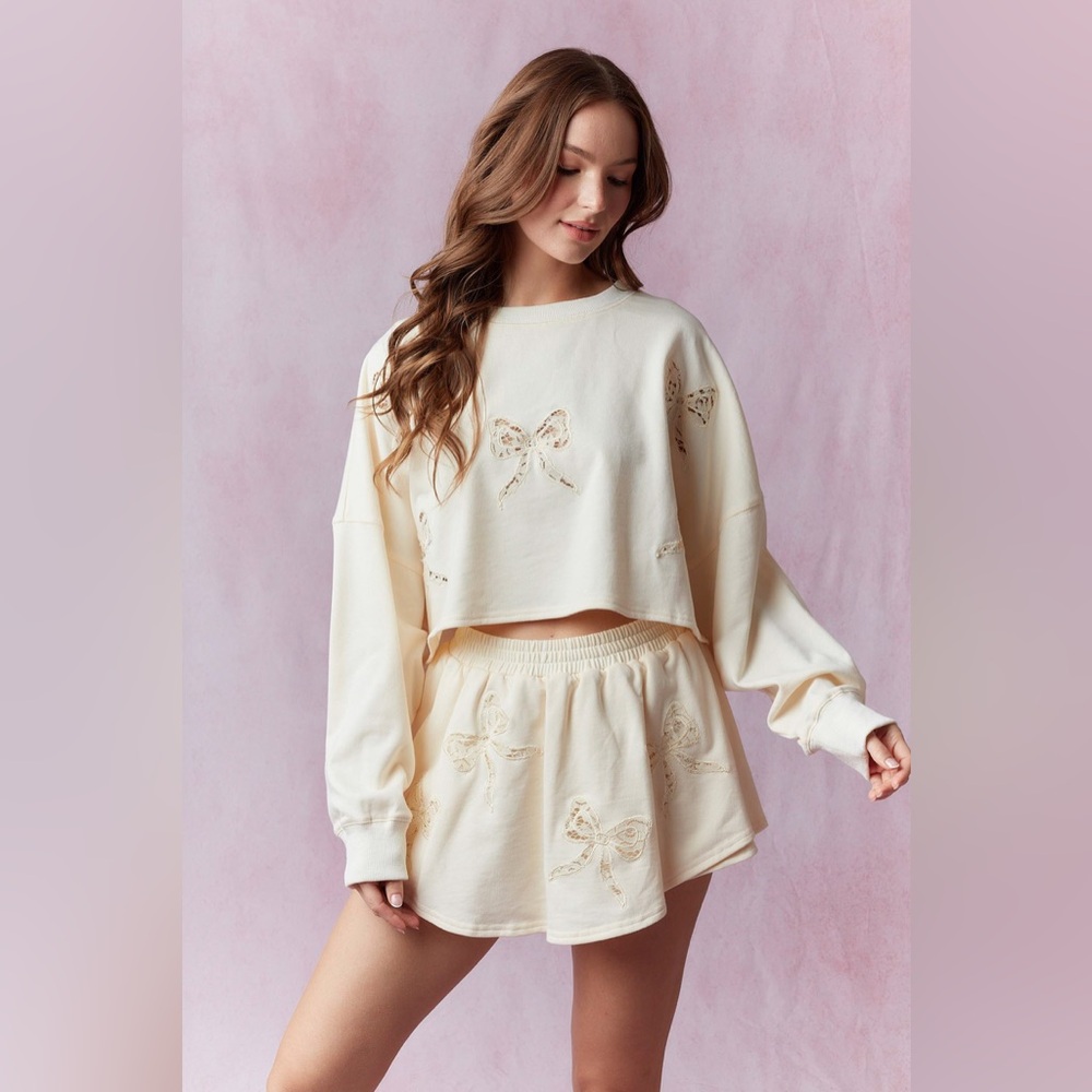 A85- Cream French Terry Set